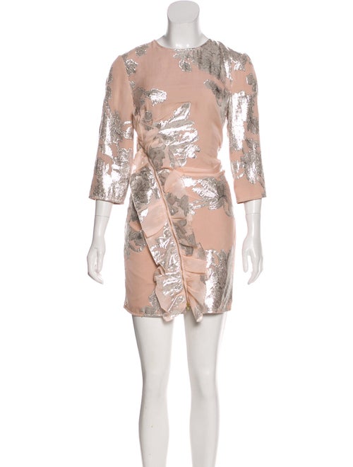 Self-Portrait Floral Print Mini Dress Pink