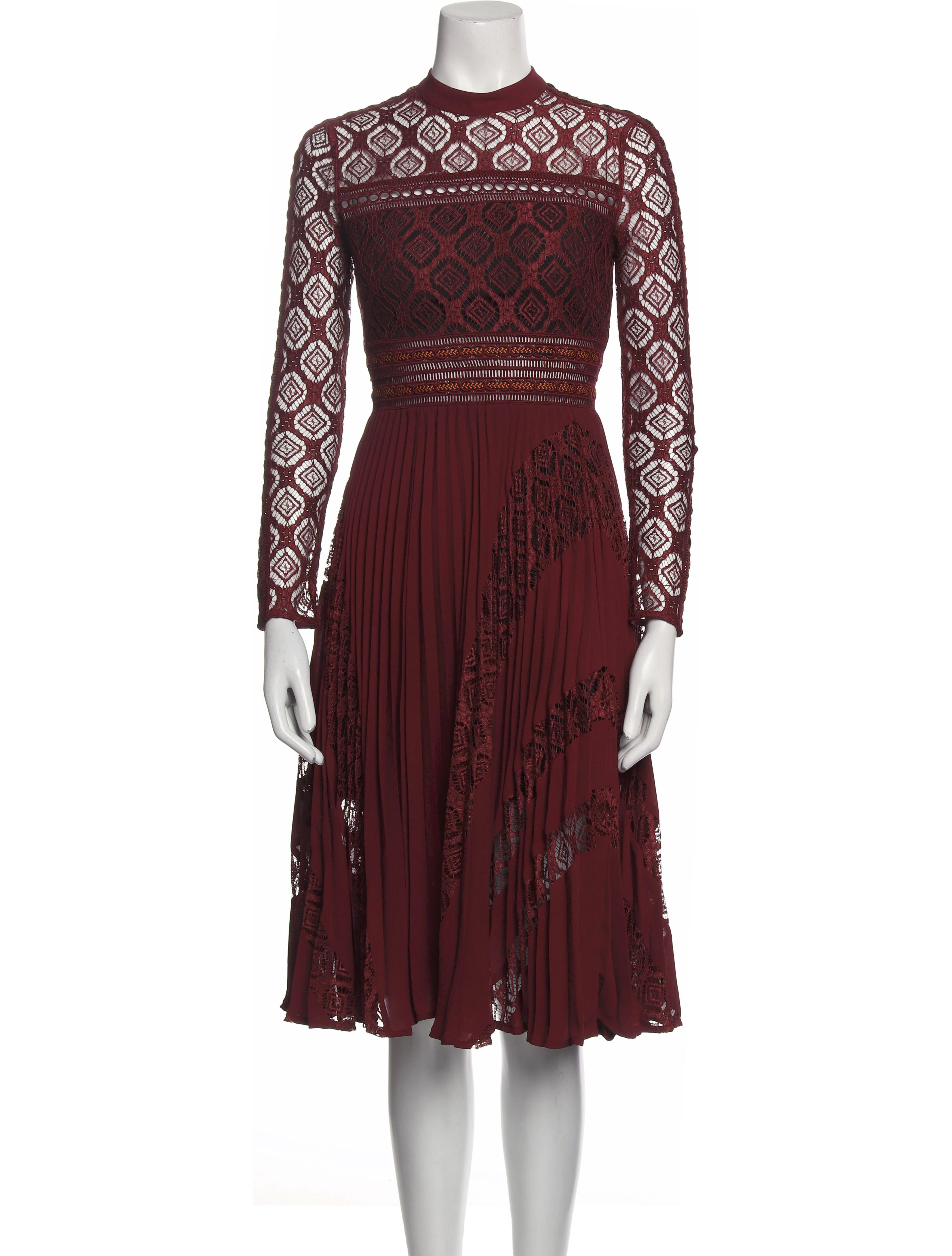 self portrait symm midi dress