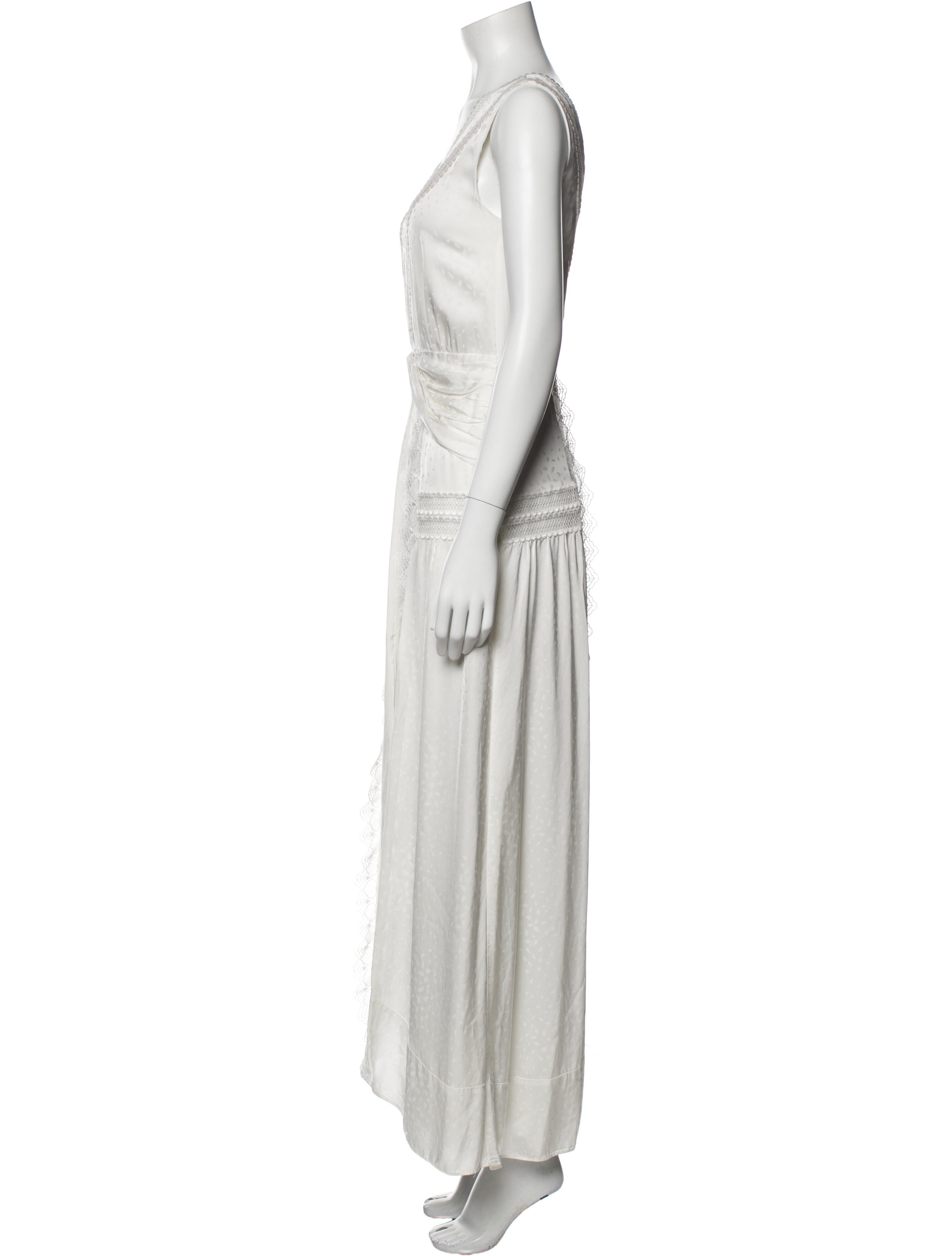 Self-Portrait V-Neck Long Dress