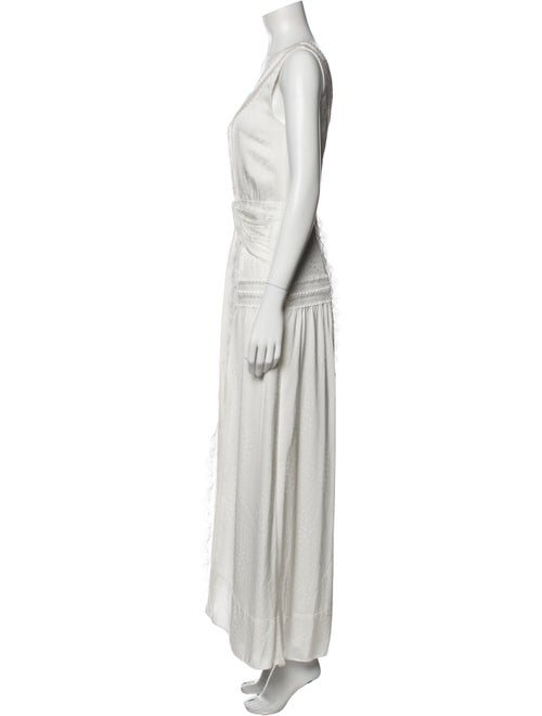 Self-Portrait V-Neck Long Dress