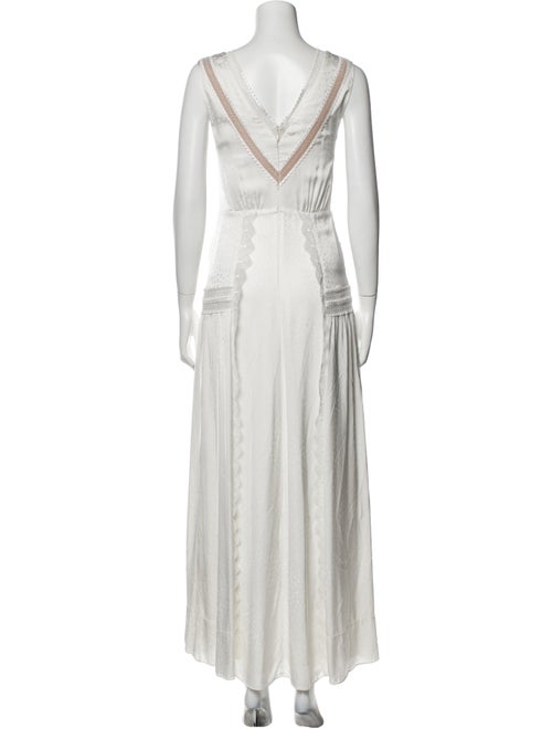 Self-Portrait V-Neck Long Dress