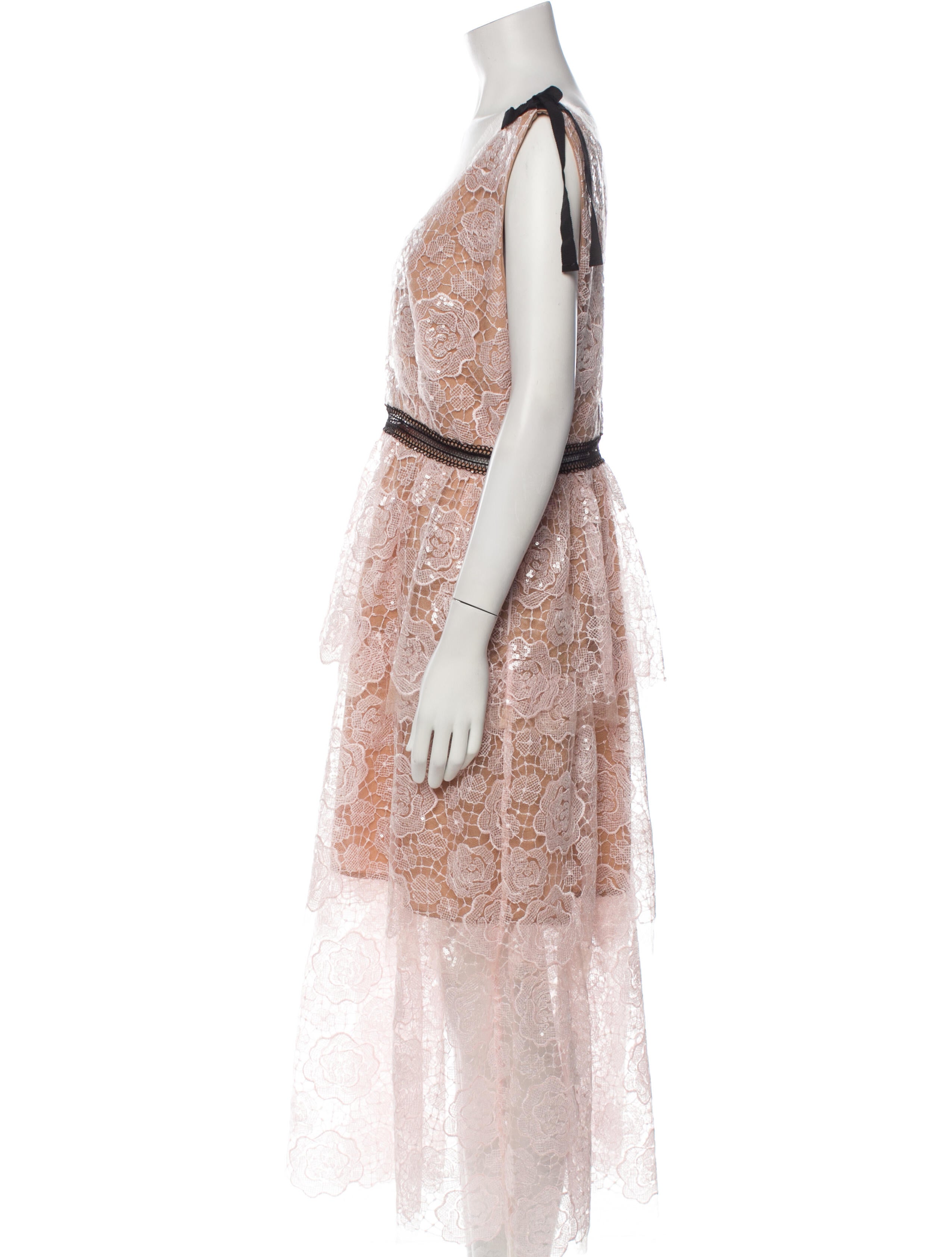 Self-Portrait Starlet Rose Long Dress w/ Tags - Pink Dresses, Clothing -  WSELF59002 | The RealReal