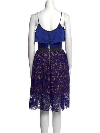 Self-Portrait Lace Pattern Knee-Length Dress