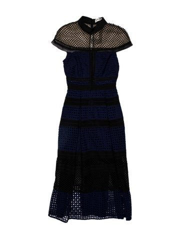 Self-Portrait Dresses Colorblock Pattern Long Dress Us2, UK6 | XS