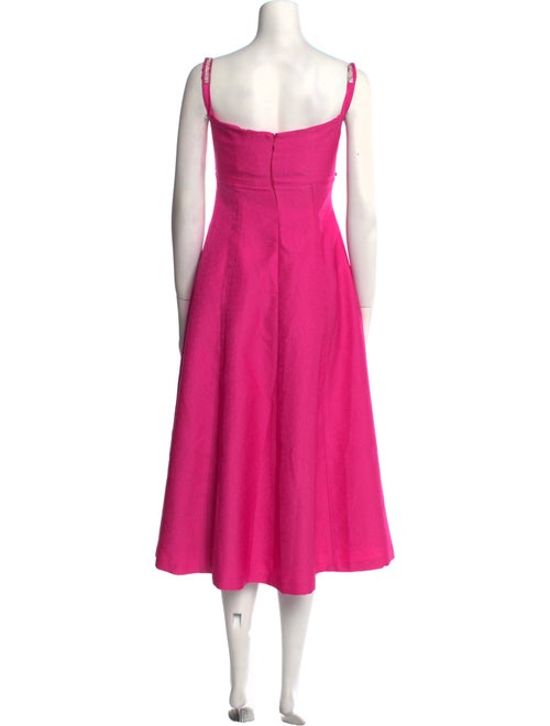 Self-Portrait V-Neck Midi Length Dress