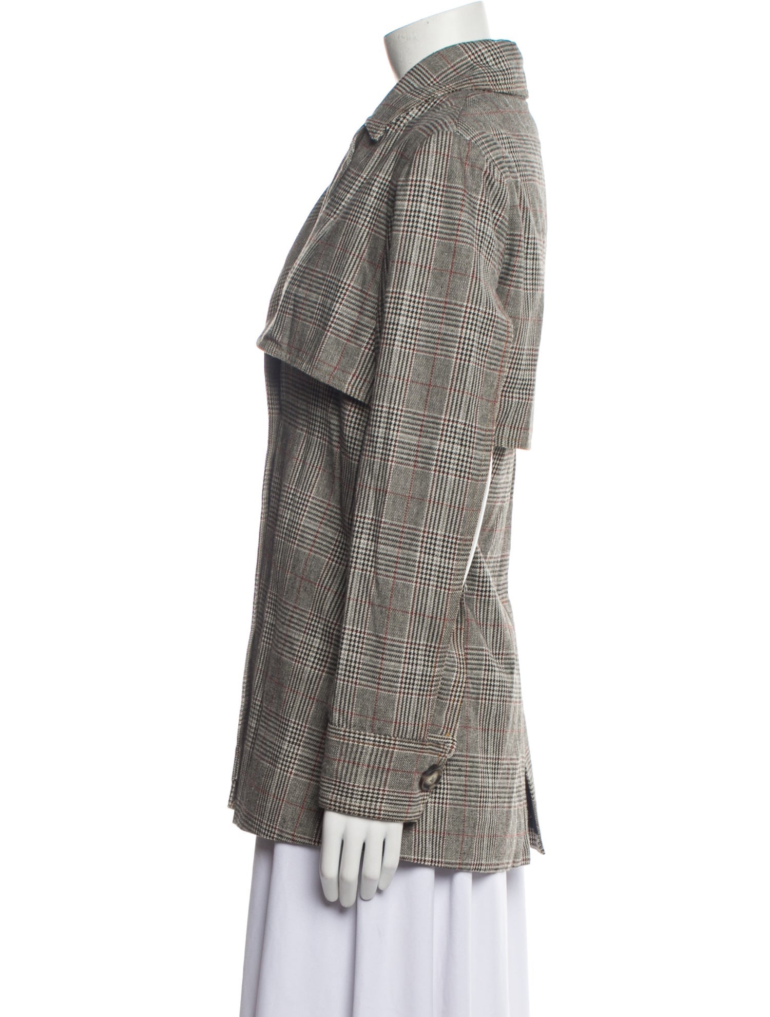 Self-Portrait Plaid Print Blazer