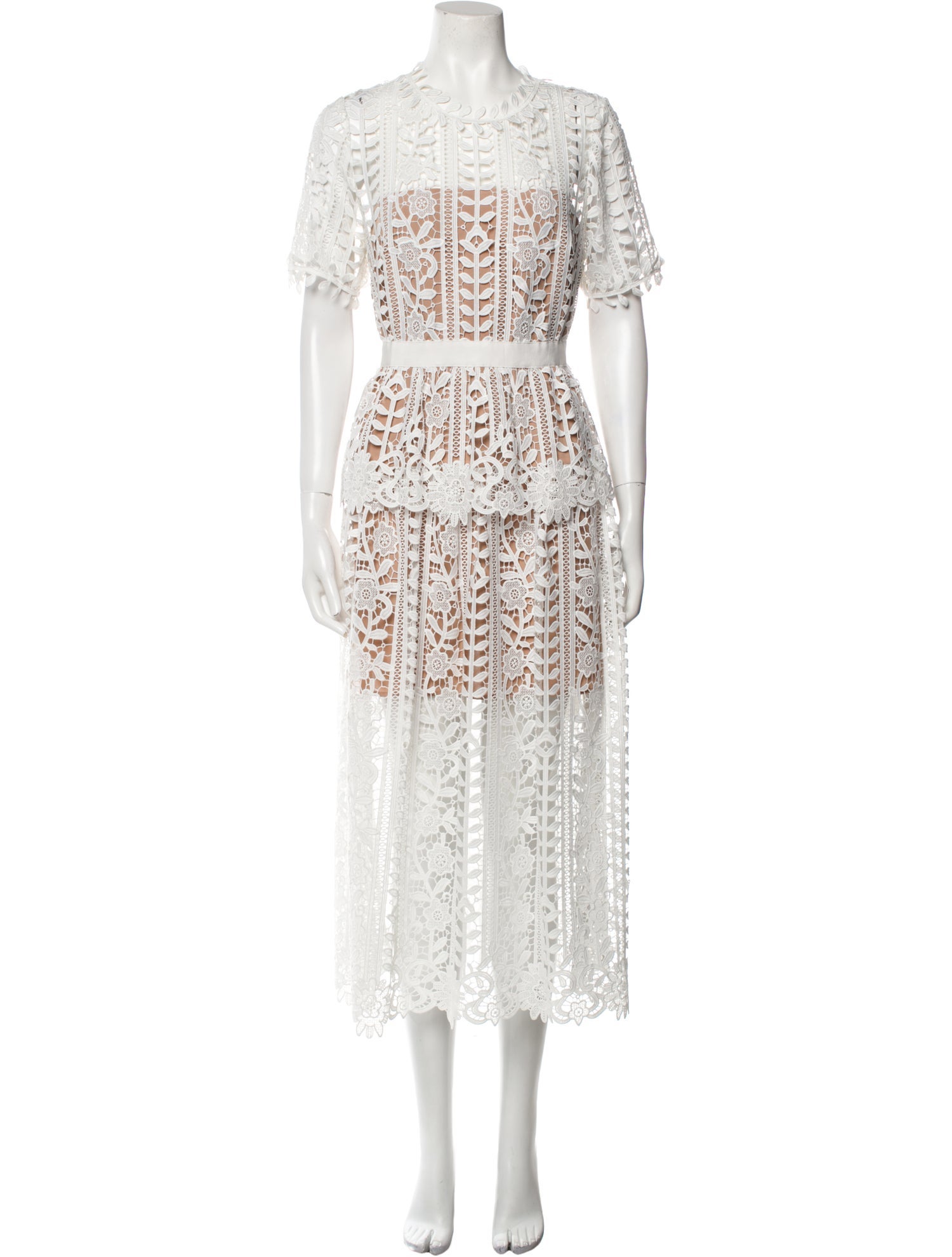 Self-Portrait Lace Pattern Long Dress