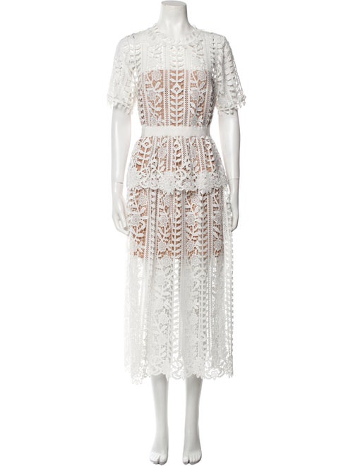Self-Portrait Lace Pattern Long Dress