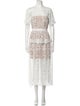 Self-Portrait Lace Pattern Long Dress