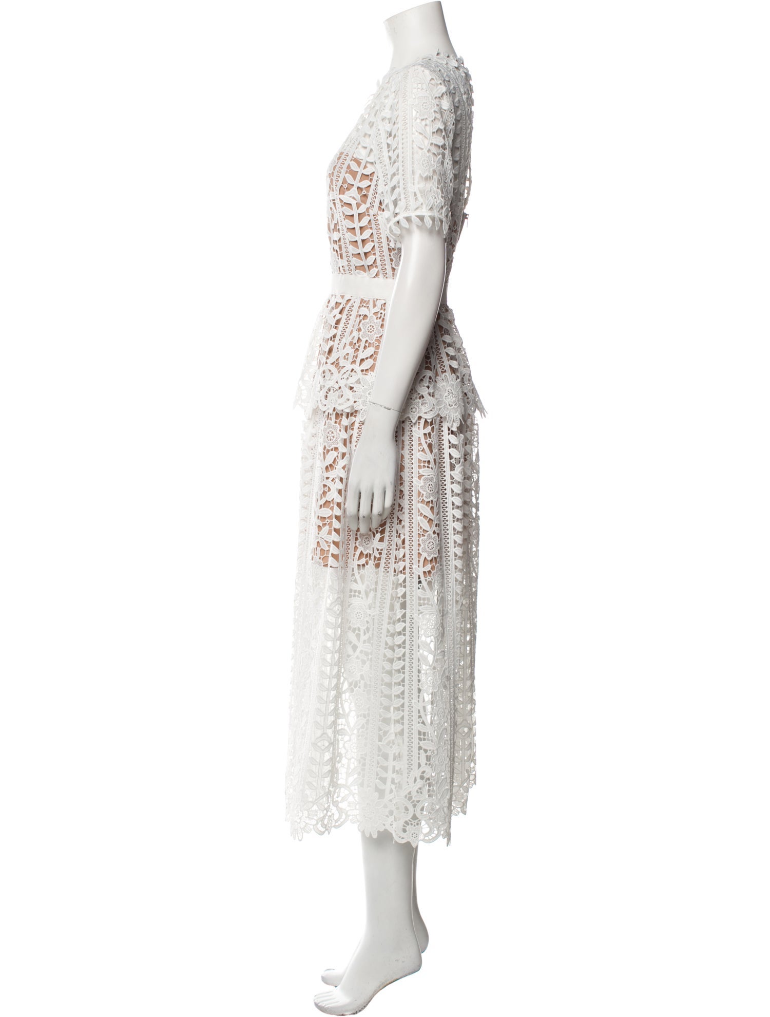 Self-Portrait Lace Pattern Long Dress