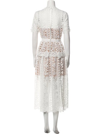 Self-Portrait Lace Pattern Long Dress