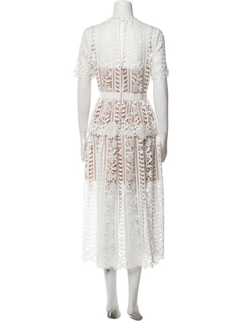 Self-Portrait Lace Pattern Long Dress