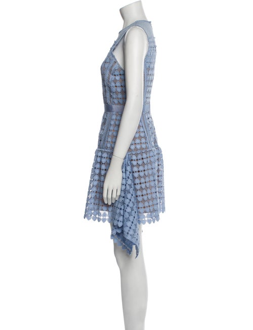 Self-Portrait Lace Pattern Mini Dress