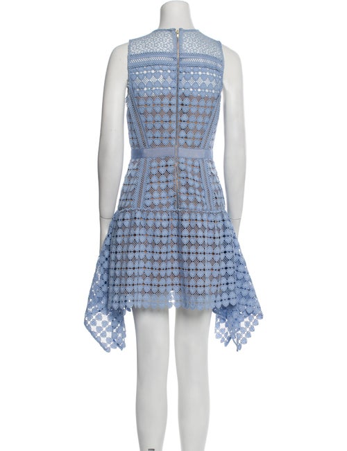 Self-Portrait Lace Pattern Mini Dress