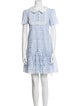 Self-Portrait Lace Pattern Mini Dress