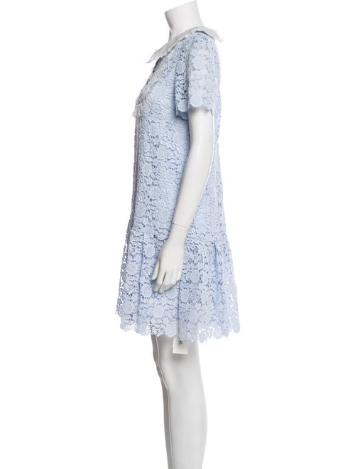 Self-Portrait Lace Pattern Mini Dress