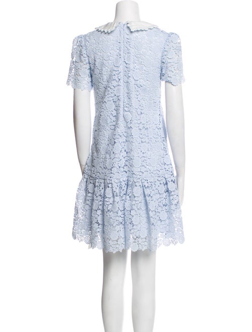 Self-Portrait Lace Pattern Mini Dress