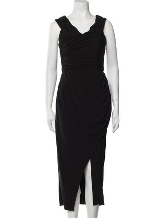 Self-Portrait Cowl Neck Long Dress