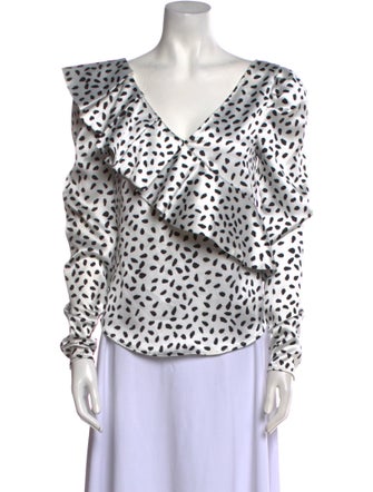 Self-Portrait 2020 Animal Print Blouse