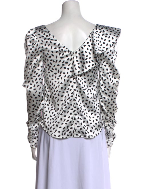 Self-Portrait 2020 Animal Print Blouse