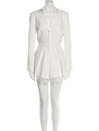 Self-Portrait V-Neck Romper