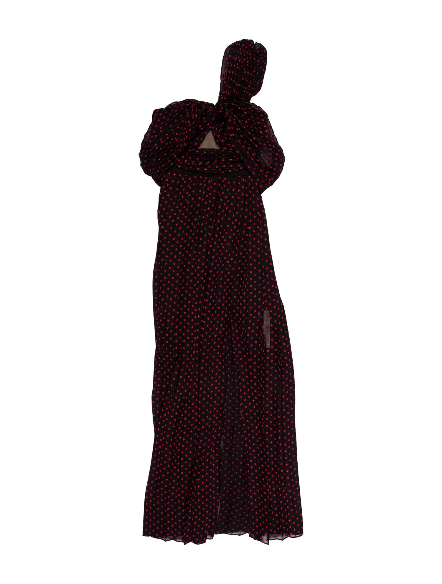 white christmas dresses Self-Portrait - Black Polka Dot Tiered Maxi Dress