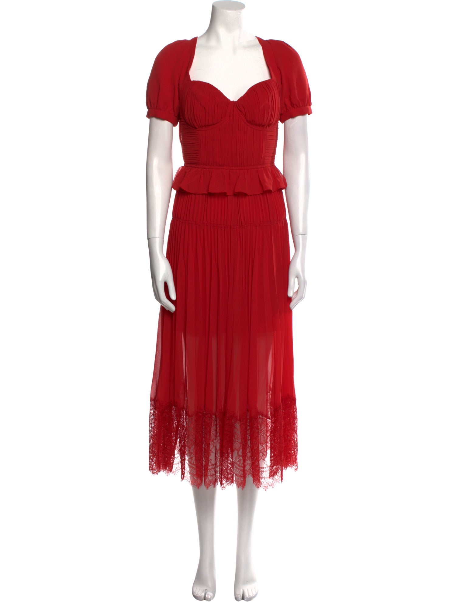 Self-Portrait V-Neck Midi Length Dress w/ Tags