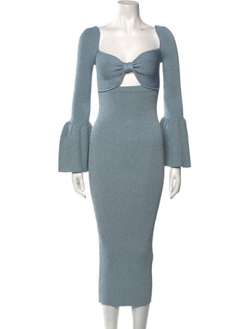 Self-Portrait Dresses Square Neckline Long Dress M