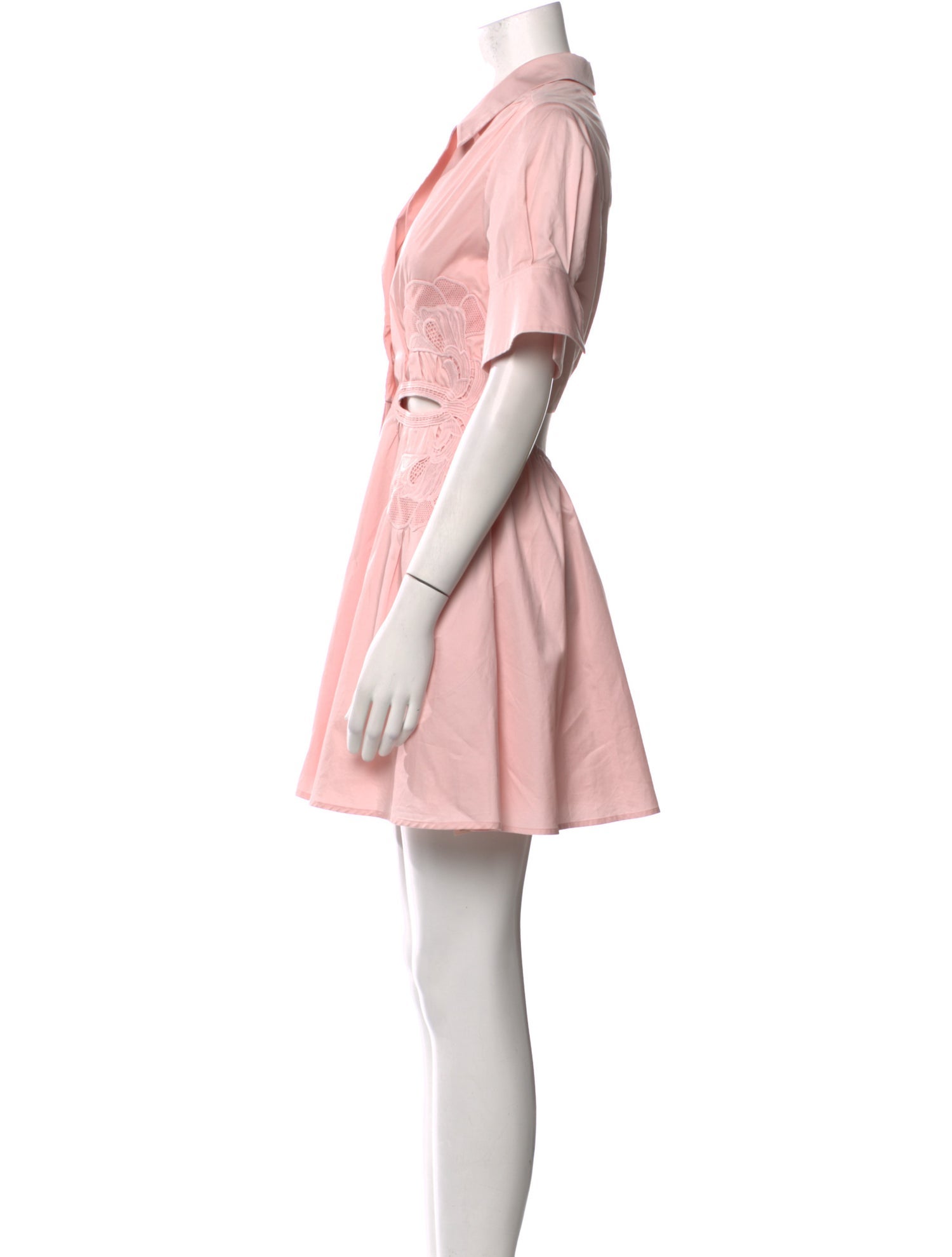 Self-Portrait Bateau Neckline Mini Dress