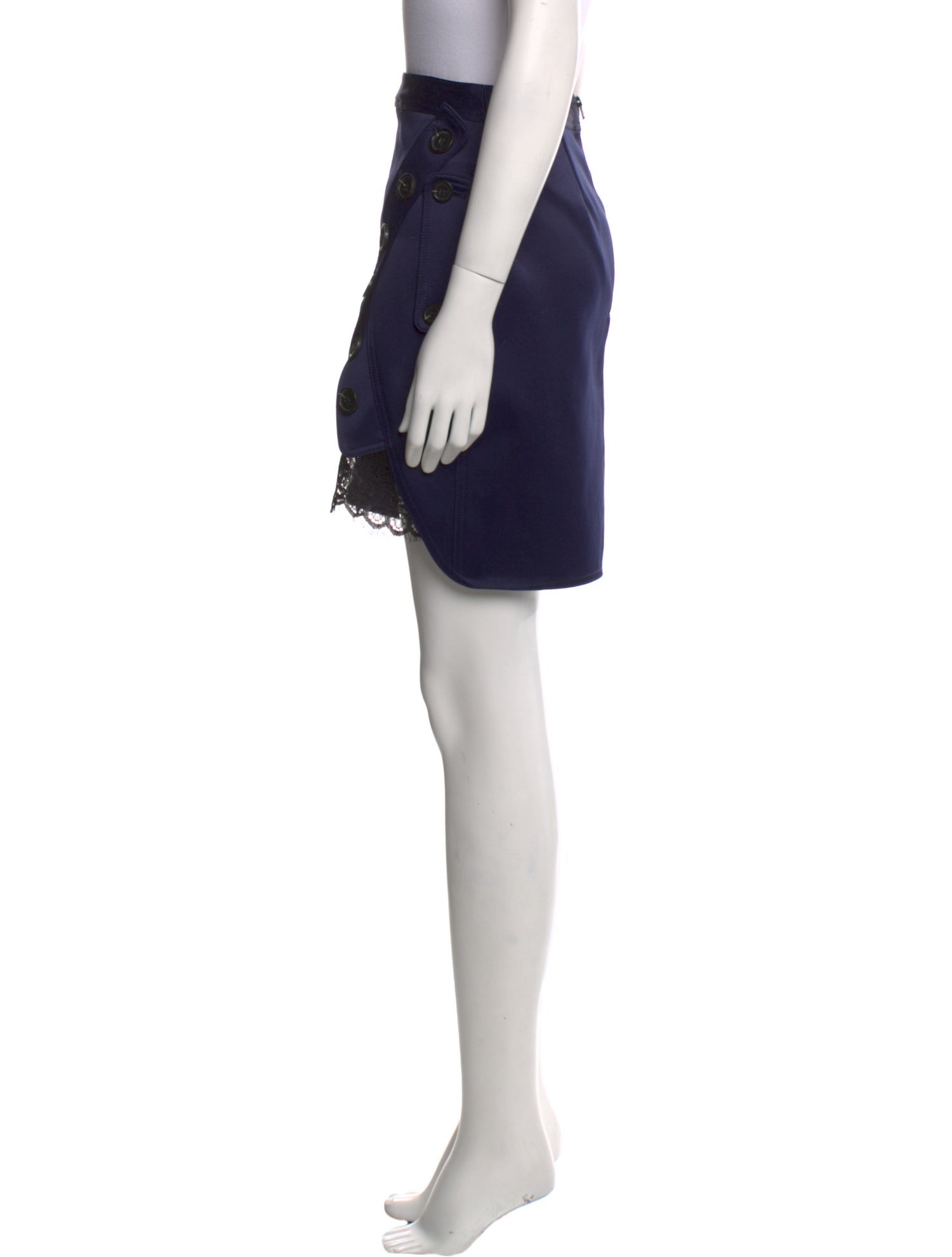 Self-Portrait Scalloped Accent Mini Skirt