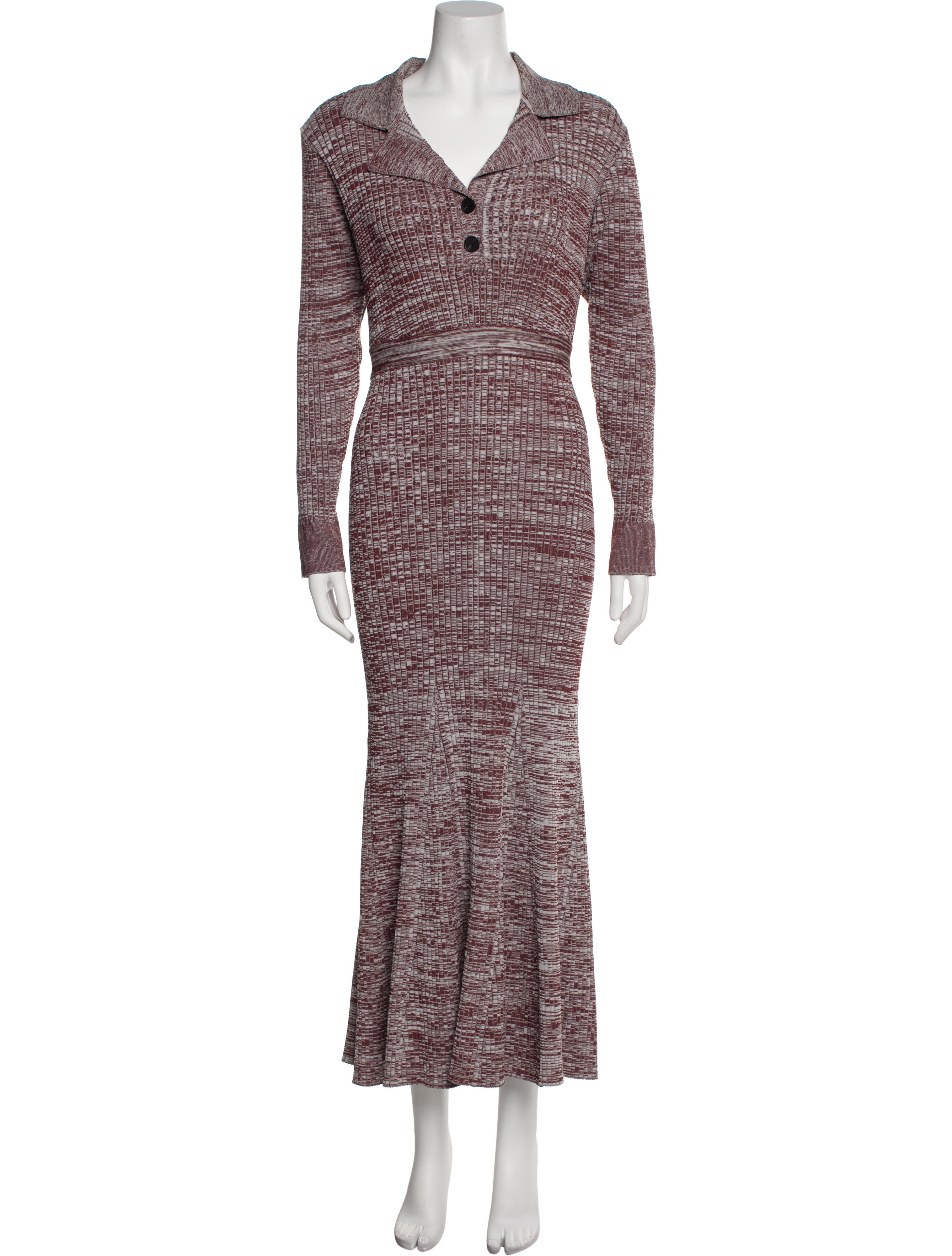 Self-Portrait Printed Long Dress