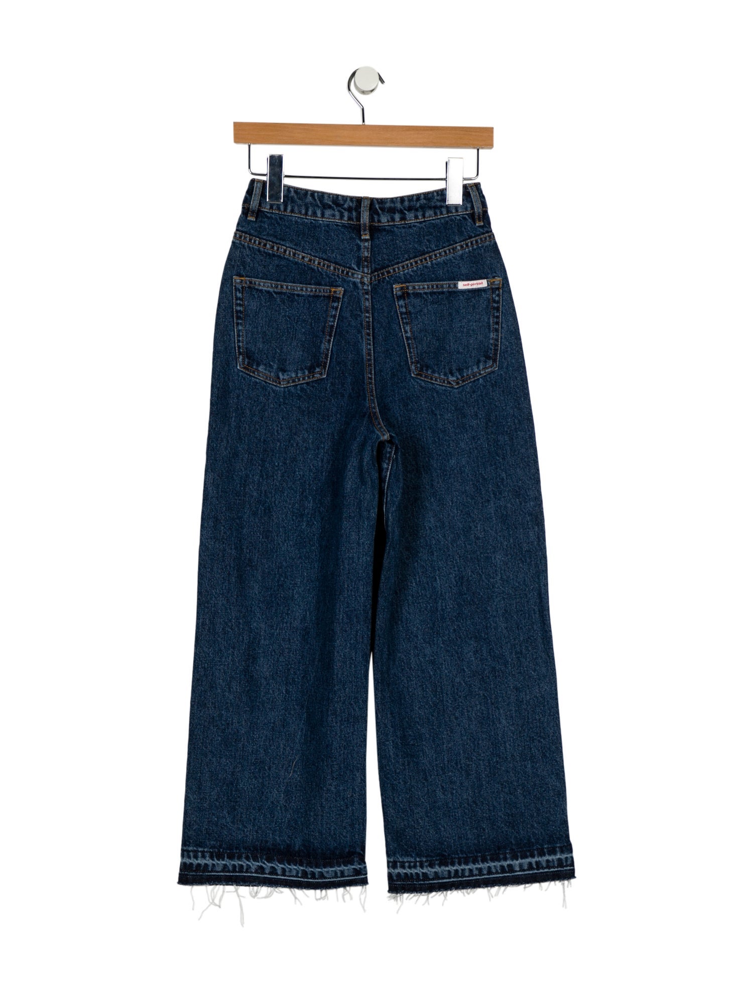 Self-Portrait High-Rise Wide Leg Jeans w/ Tags