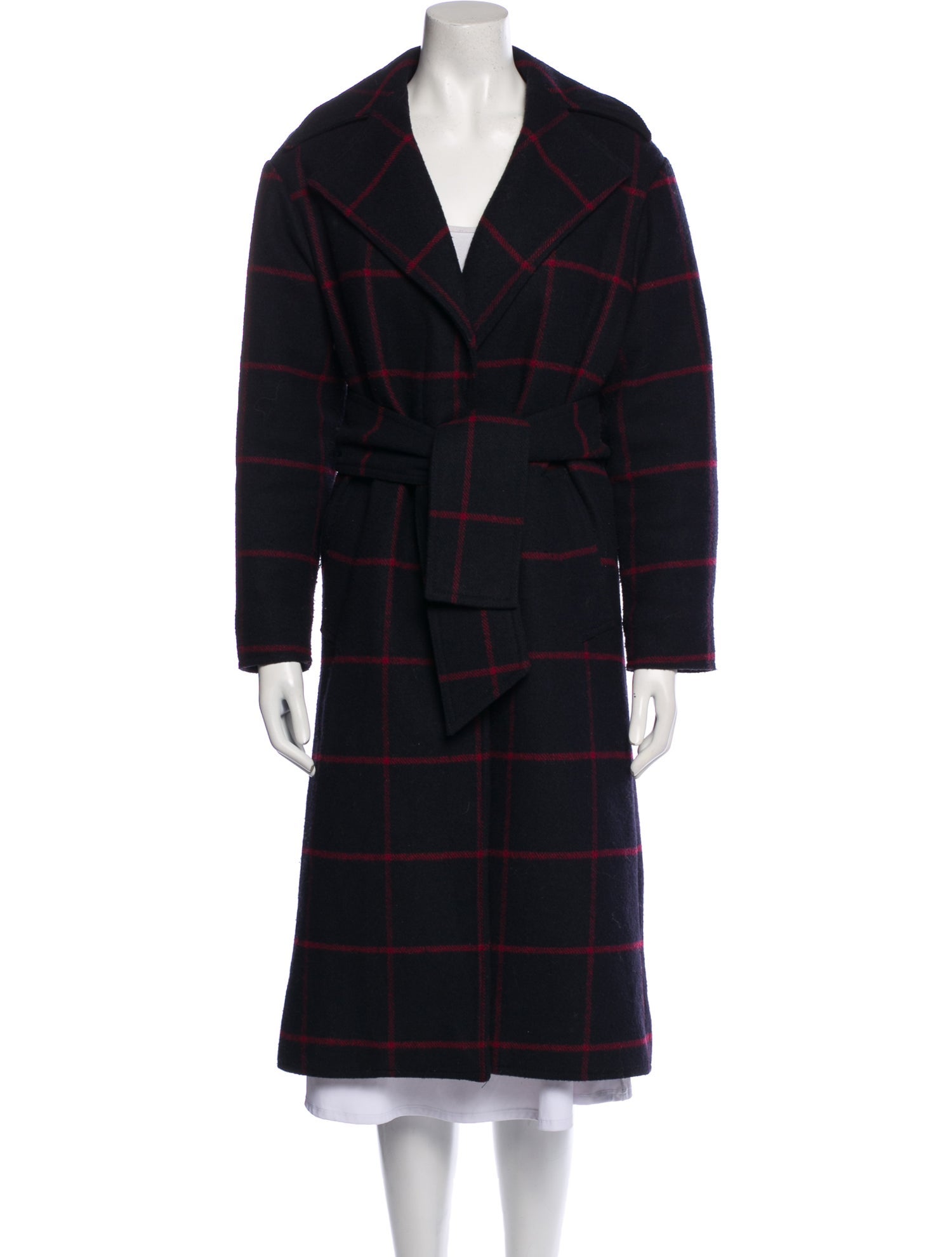 Self-Portrait Plaid Print Coat