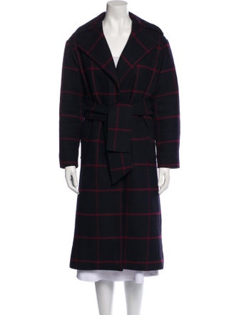 Self-Portrait Plaid Print Coat