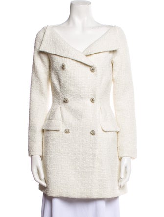 Self-Portrait Tweed Pattern Blazer