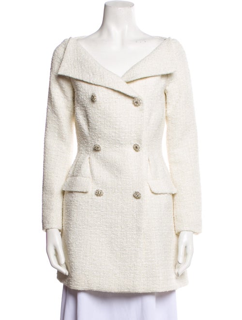 Self-Portrait Tweed Pattern Blazer