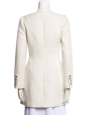 Self-Portrait Tweed Pattern Blazer