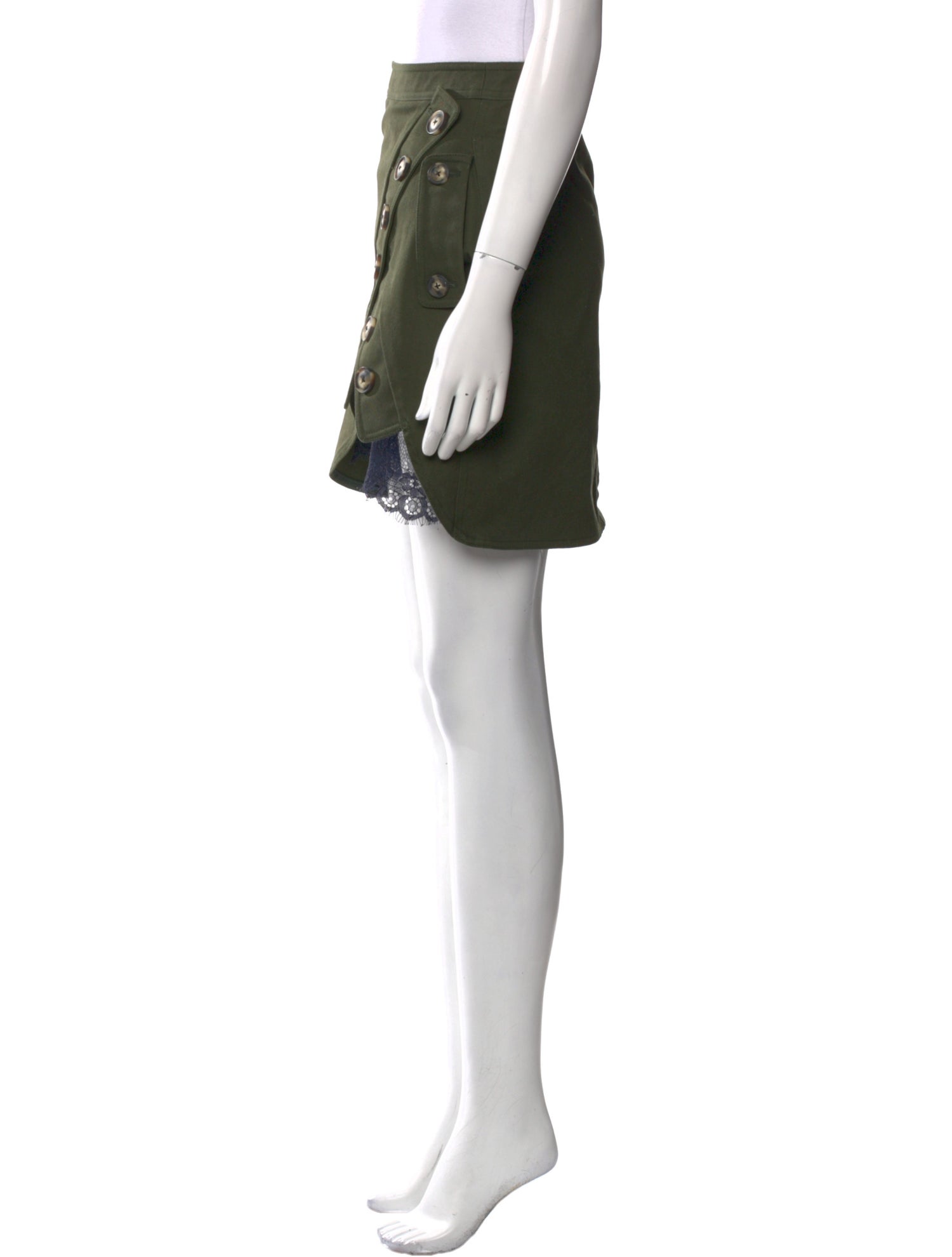 Self-Portrait Lace Trim Embellishment Mini Skirt