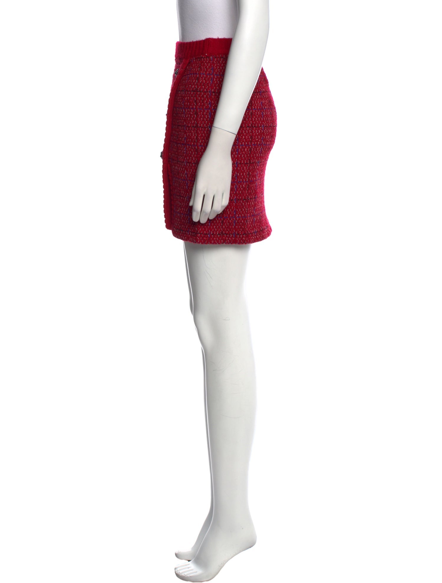 Self-Portrait Tweed Pattern Mini Skirt