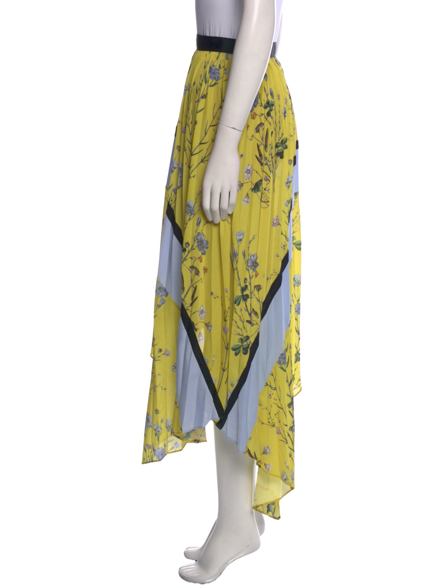 Self-Portrait Floral Print Midi Length Skirt