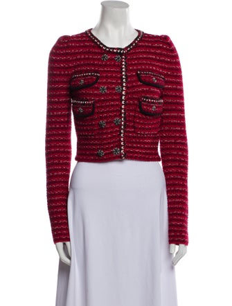 Self-Portrait Wool Tweed Pattern Bolero