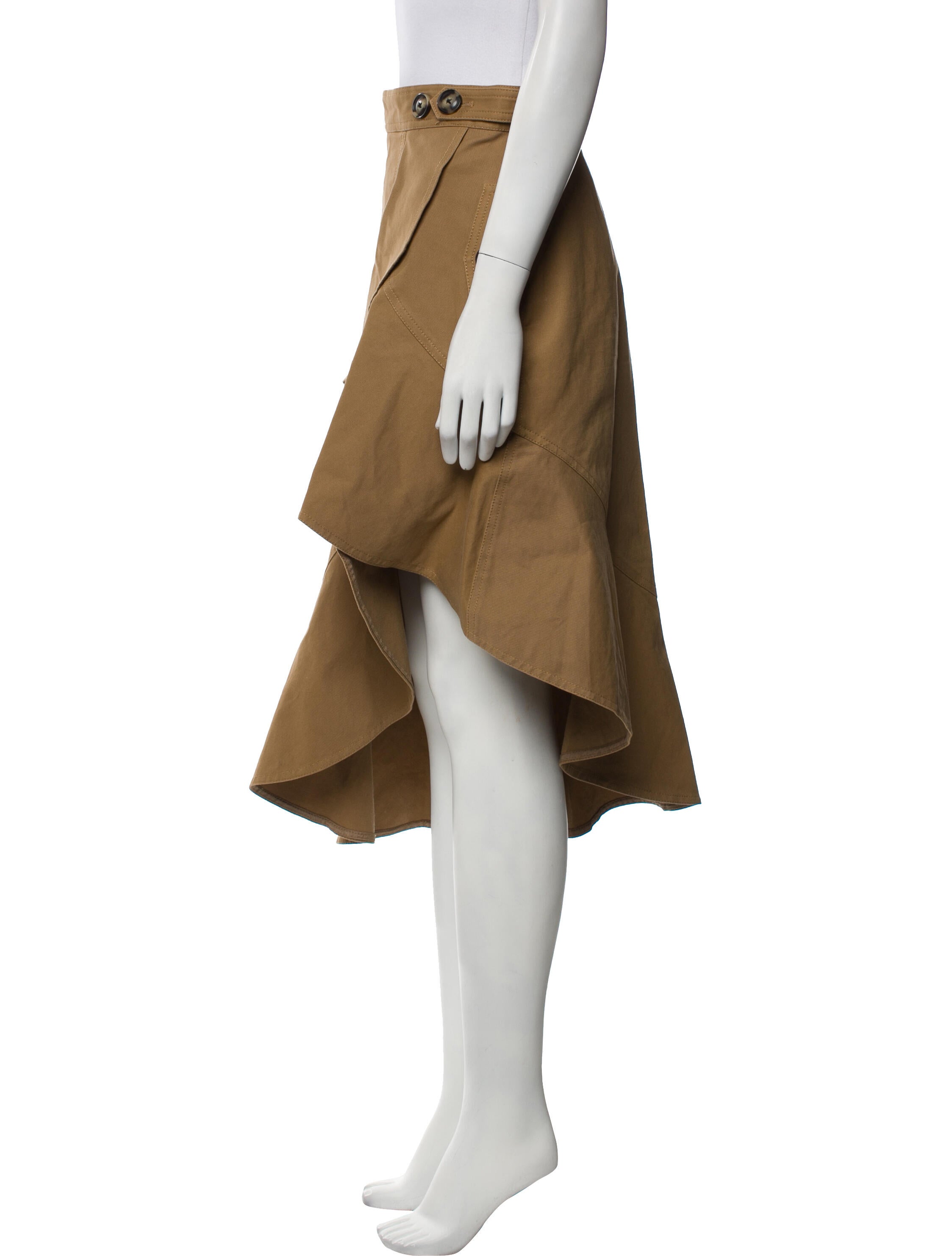 Self-Portrait Ruffle Embellishment Midi Length Skirt