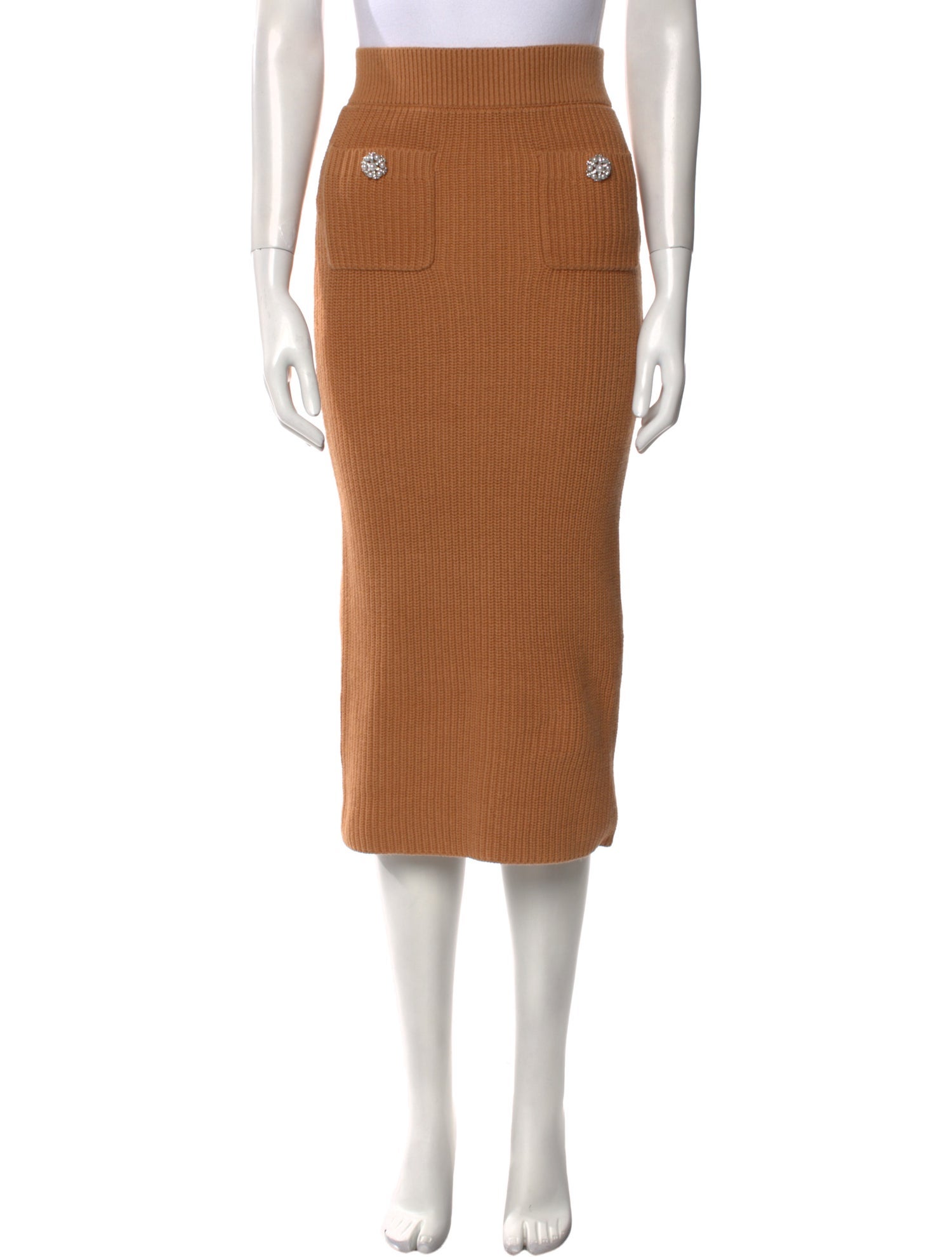 Self-Portrait Crystal Embellishments Midi Length Skirt