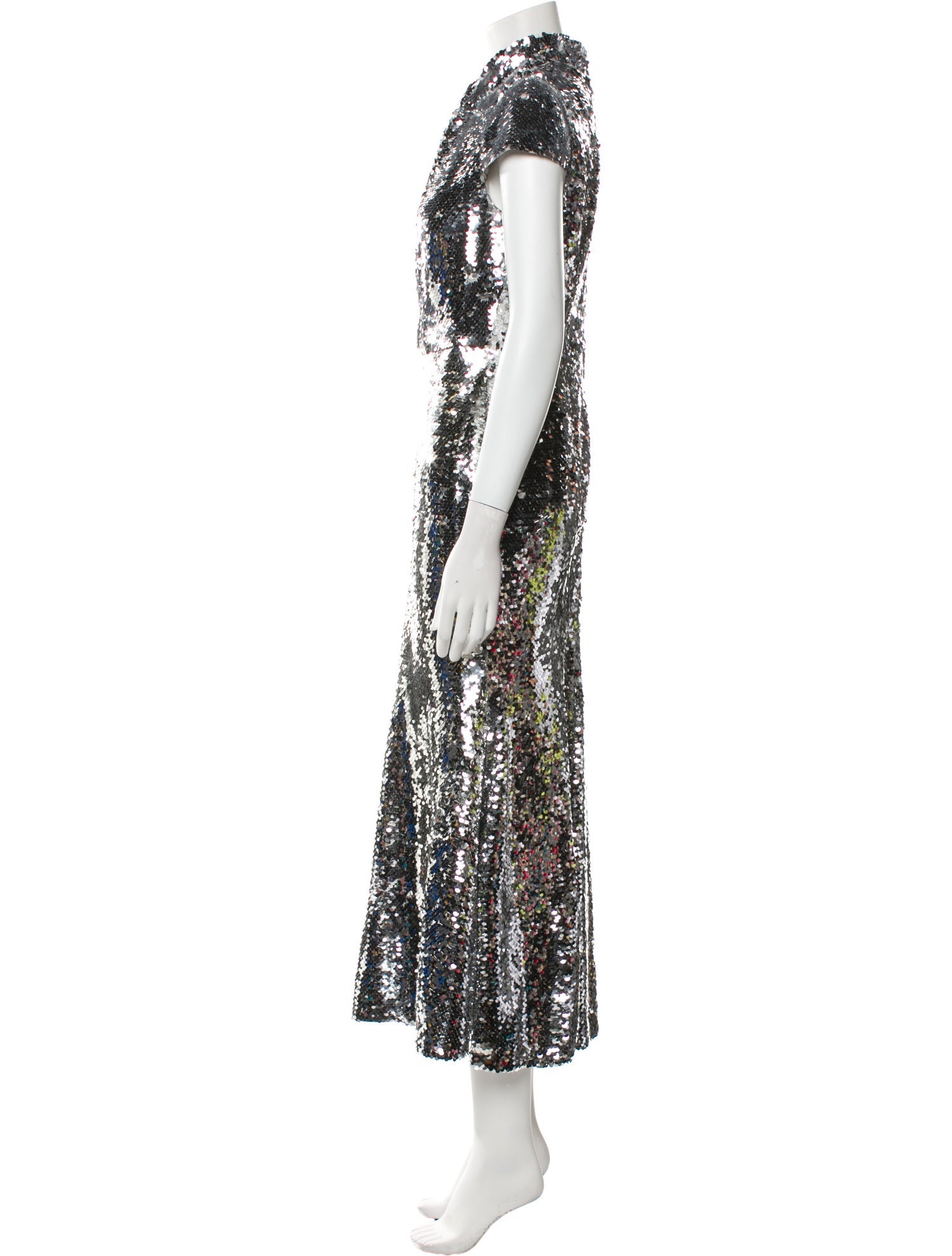 Self-Portrait Sequin Long Dress