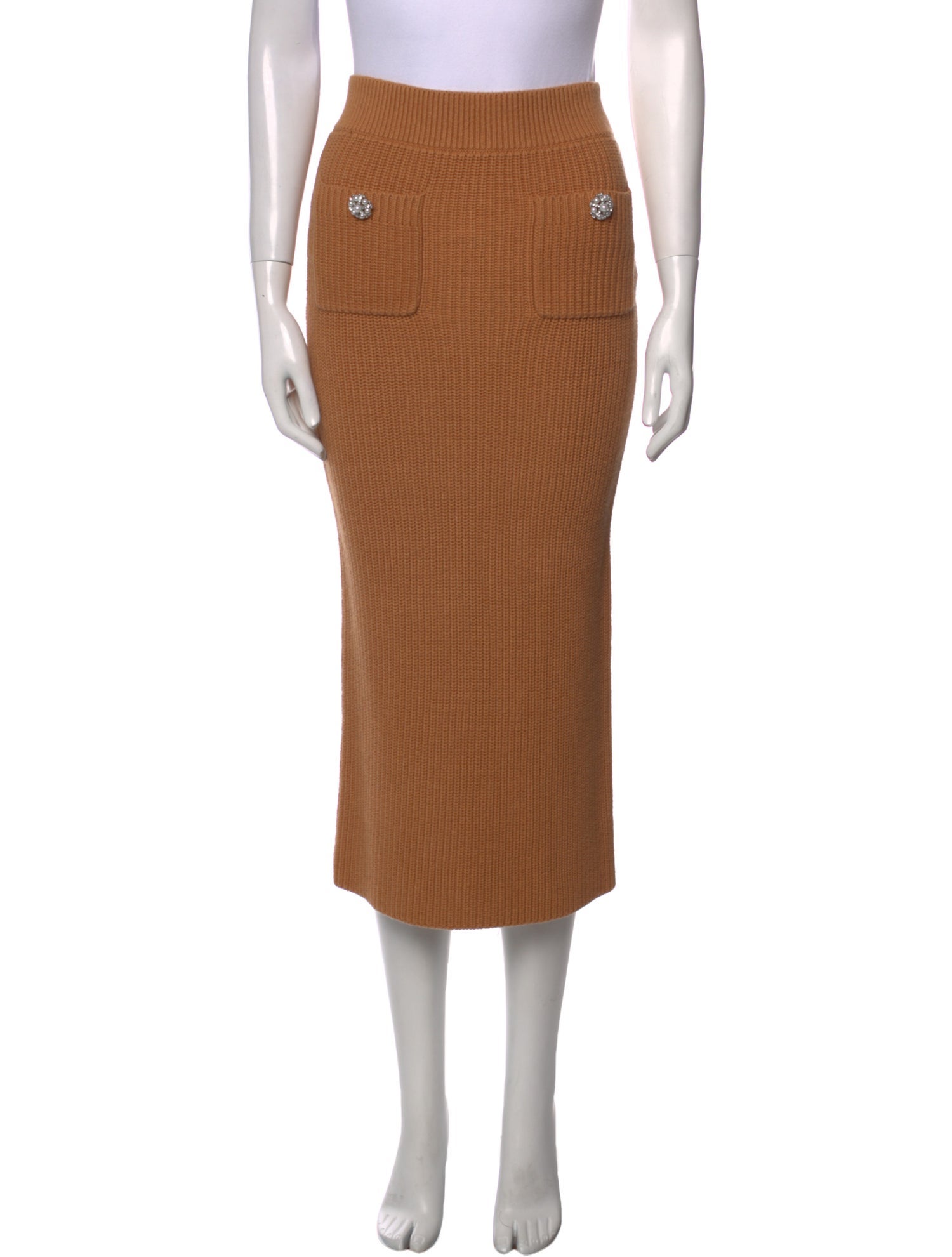 Self-Portrait Crystal Embellishments Midi Length Skirt