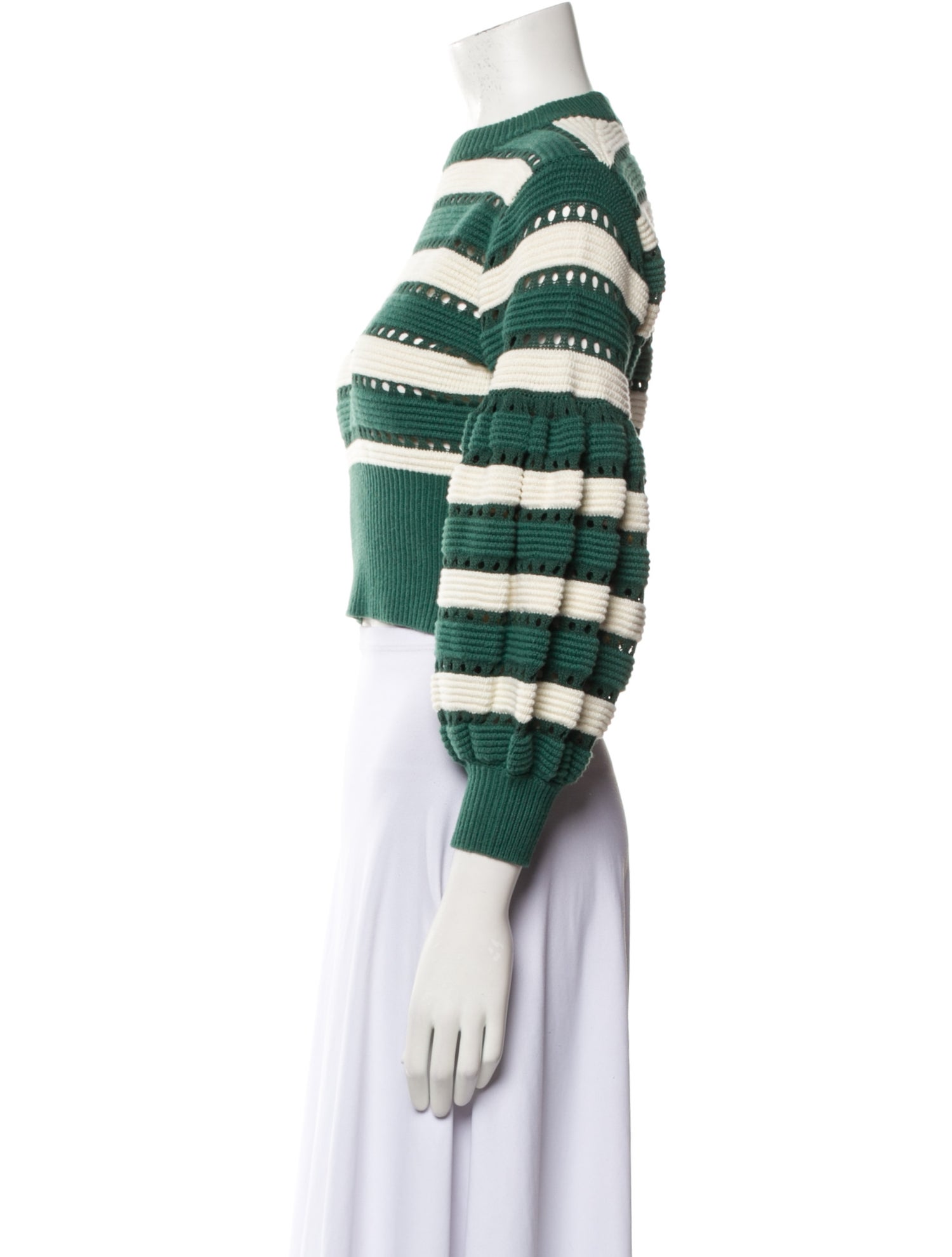 Self-Portrait Striped Crew Neck Sweater