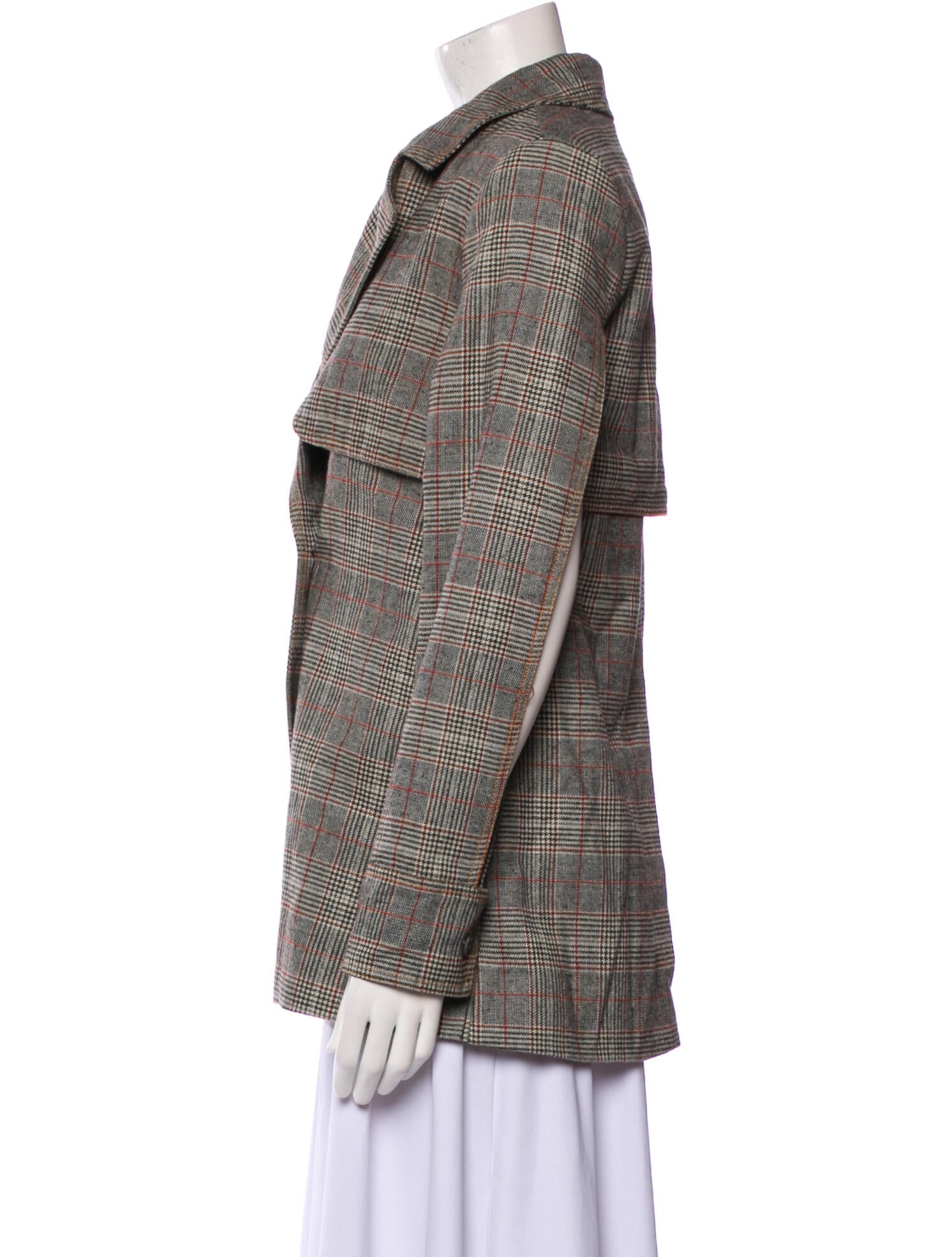 Self-Portrait Plaid Print Blazer