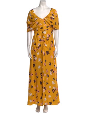 Self-Portrait Floral Print Long Dress