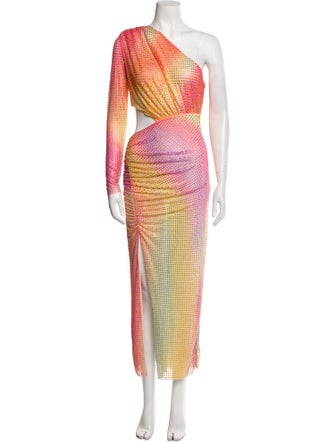 Self-Portrait Mesh Long Dress
