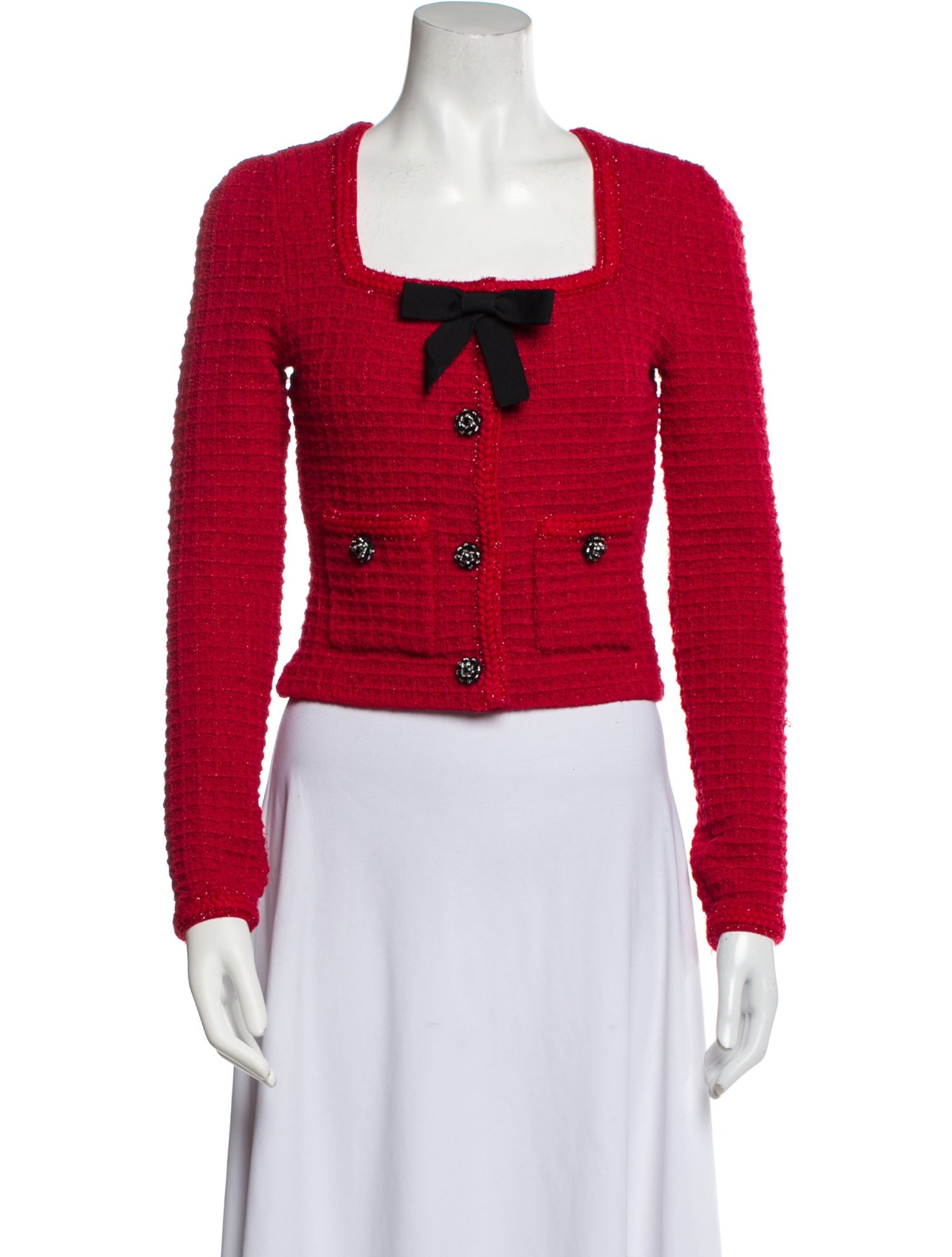 Self-Portrait Square Neckline Sweater